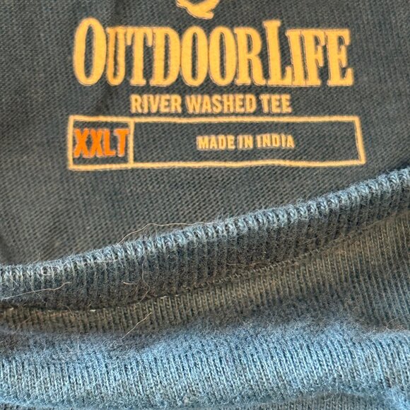Men's XXLT Outdoor Life Cotton T-Shirt NWOT Aqua Blue - Picture 3 of 3